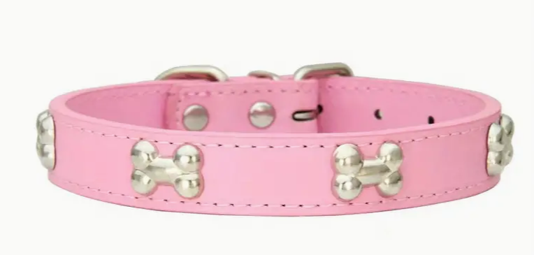 Collar de perro para mascotas de cuero