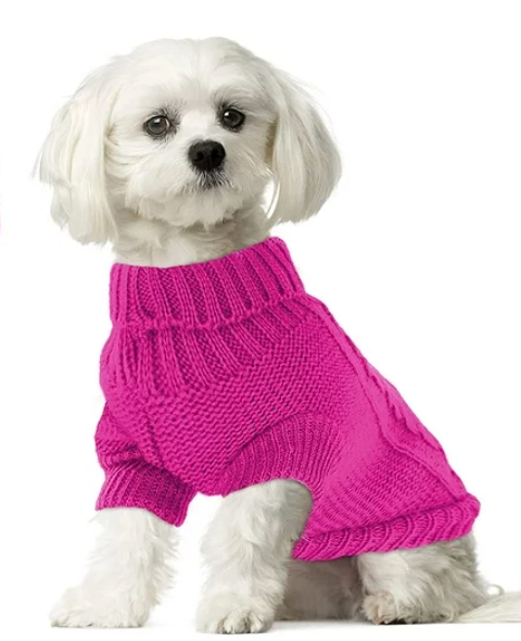 Sueter tejido rosa mexicano petite