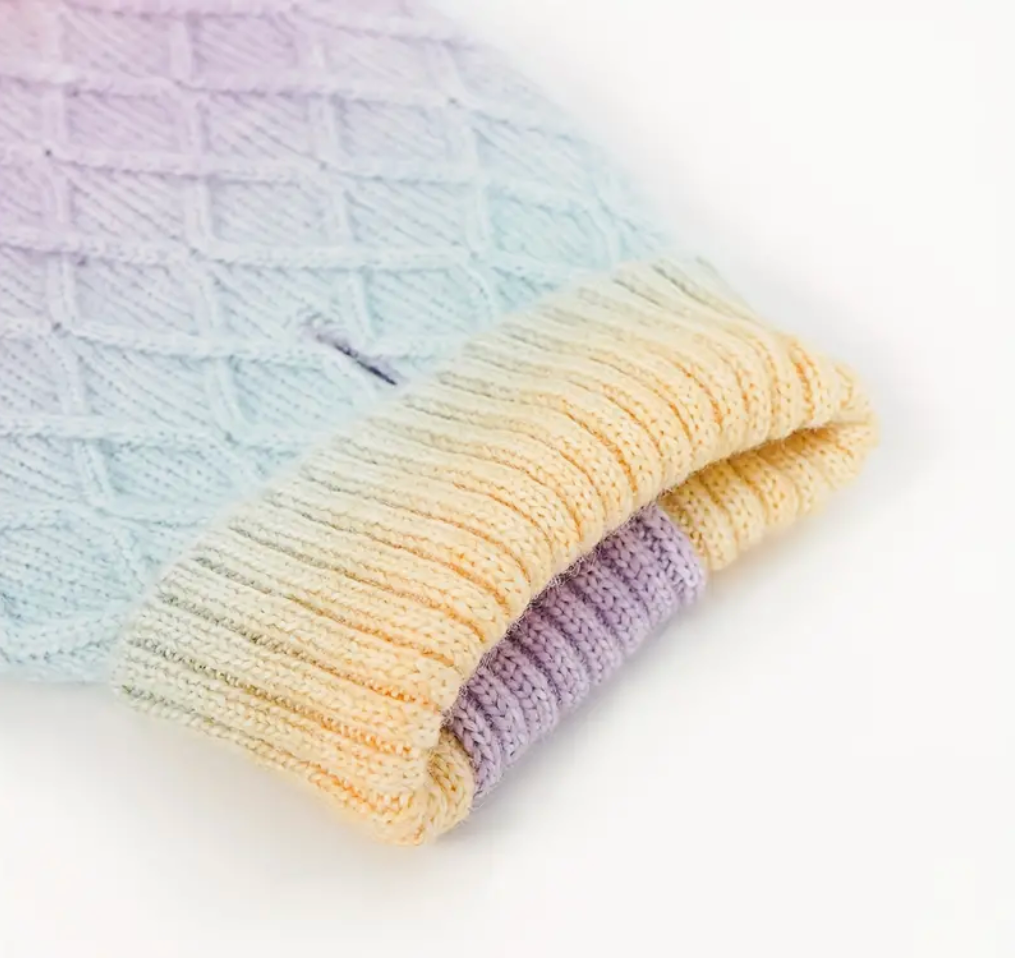 Sueter tejido arcoiris