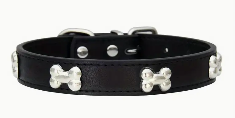 Collar de perro para mascotas de cuero