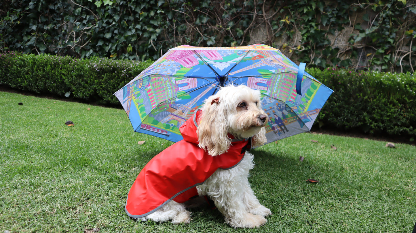 Impermeable rojo